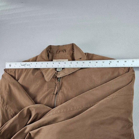 St John's Bay Bomber Jacket Men Large Brown Full Zip Lined Classic Ribbed Cuffs - Picture 4 of 15